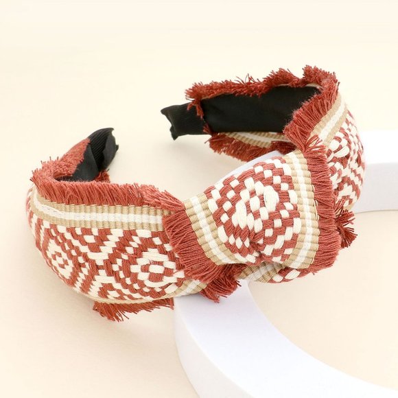 Accessories - NEW Boho Patterned Burnout Knot Headband